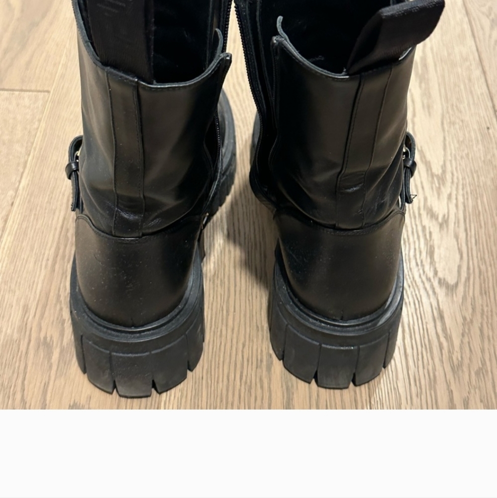 Versace Medusa Combat Boots 39 Black Gold - Picture 5 of 5